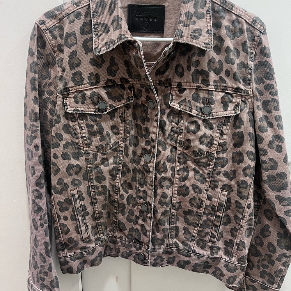 Blank NYC Animal Print Jean Jacket